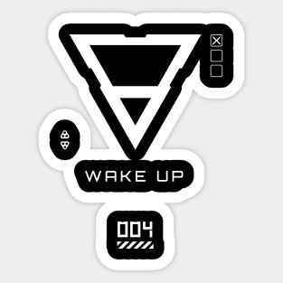 Techwear Vector Design - Wake Up Sticker